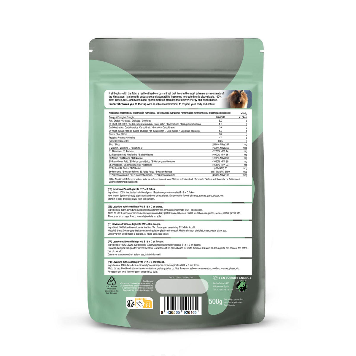 Levadura nutricional inactiva B12 + D